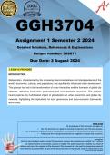 GGH3704 Assignment 1 (COMPLETE ANSWERS) Semester 2 2024 (588871) - DUE 2 August 2024 