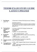 TED300 EXAM STUDY GUIDE LATEST UPDATED