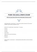 PUBH 302 [GALLOWAY] EXAM WITH GUARANTEED COMPLETE|PASS!!