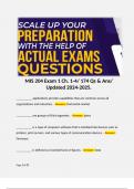 MIS 204 Exam 1 Ch. 1-4/ 174 Qs & Ans/ Updated 2024-2025.