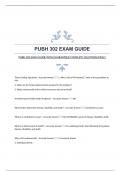 PUBH 302 EXAM GUIDE WITH GUARANTEED COMPLETE SOLUTIONS|PASS!!