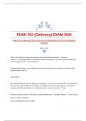 PUBH 302 {Galloway} EXAM 2024 WITH GUARANTEED ACCURATE ANSWERS|VERIFIED