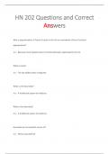 HN 202 Questions and Correct  Answers