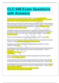 CLC 046 Exam Questions with Answers