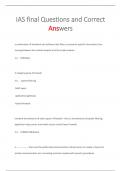 IAS final Questions and Correct  Answers