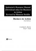 Solution Manual for Business in Action, 10th Edition by Courtland L. Bovee,  John V. Thill