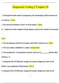 Diagnostic Coding 2 Chapter 20  Questions and Answers (2024 / 2025) (Verified Answers)