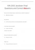 KIN 2501 Jacobsen Final Questions and Correct Answers