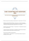 CAIB 3 EXAM PRACTICE QUESTIONS 2024 WITH GUARANTEED ACCURATE ANSWERS|VERIFIED