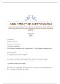 CAIB 1 PRACTICE QUESTIONS 2024 WITH GUARANTEED ACCURATE ANSWERS|VERIFIED