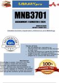 MNB3701 Assignment 2 (COMPLETE QUESTIONS AND ANSWERS) Semester 2 2024 (195080) - DUE 5 August 2024