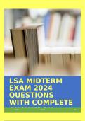 LSA MIDTERM EXAM 2024 QUESTIONS WITH COMPLETE ANSWERS!!