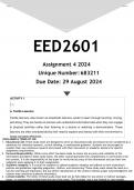 EED2601 Assignment 4 (ANSWERS) 2024 - DISTINCTION GUARANTEED