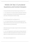 N3261 OA Test 2 Cumulative Questions and Correct Answers 