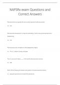 NAPSRx exam Questions and  Correct Answers