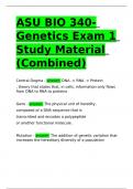 ASU BIO 340- Genetics Exam 1 Study Material (Combined)