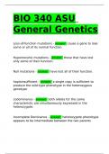 BIO 340 ASU General Genetics