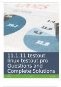 11.1.11 testout linux testout pro Questions and Complete Solutions Graded A+