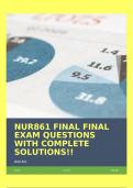 NUR861 FINAL FINAL EXAM QUESTIONS WITH COMPLETE SOLUTIONS!!