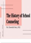 The History of School Counseling