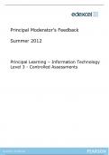 Principal Learning – Information Technology  Level 3 - Controlled Assessments