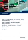 Advanced GCE in Chemistry (9CH07)