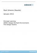 Principal Learning  CB301 Design the Built Environment:  The Design Factors  Mark Scheme 