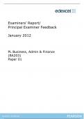 PL Business, c  (BA203)  Paper 01  Examiners’ Report