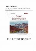 Test Bank - for Fraud Examination 7th Edition by W Albrecht, All Chapters | Complete Guide A+