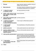 Module 8 Portage 219 Organic Chemistry Exam with Answers Graded A+