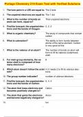 Portage Chemistry 219 Exam Test with Verified Solutions