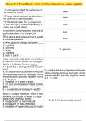 Chem 210 Final Exam with Verified Solutions Latest Update