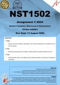 NST1502 Assignment 3 (COMPLETE ANSWERS) 2024  - DUE 13 August 2024