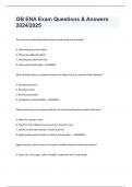 OB ENA Exam Questions & Answers 2024/2025