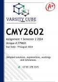 CMY2602 Assignment 1 (DETAILED ANSWERS) Semester 2 2024 - DISTINCTION GUARANTEED