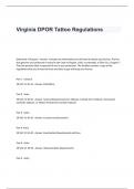 Virginia DPOR Tattoo Regulations Exam Questions and Answers