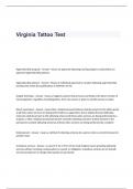 Virginia Tattoo Test Questions and Answers