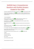 NUR265 Exam 2 Comprehensive Questions with Excellent Answers Graded A+ Pass 100%