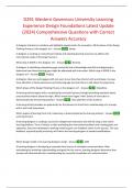 D291 Western Governors University Learning Experience Design Foundations Latest Update (2024) Comprehensive Questions with Correct Answers Accuracy