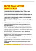 ABFAS EXAM LATEST UPDATE 2024