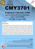 CMY3701 Assignment 1 (COMPLETE ANSWERS) Semester 2 2024 (575656) - DUE 12 August 2024