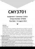 CMY3701 Assignment 1 (ANSWERS) Semester 2 2024 - DISTINCTION GUARANTEED