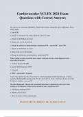 Cardiovascular NCLEX 2024 Exam Questions with Correct Answers