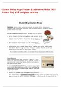 Gizmos Bailey Sage Student Exploration:Moles 2024 Answer Key with complete solution