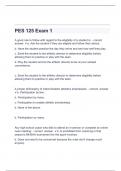 PES 125 Exam 1 Question and answers verified to pass