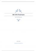 SW 3701 Final Exam Question and answers rated A+