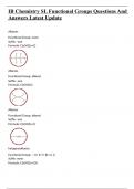 IB Chemistry SL Functional Groups Questions And Answers Latest Update