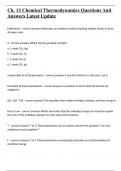 Ch. 13 Chemical Thermodynamics Questions And Answers Latest Update