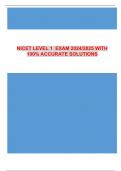 NICET LEVEL 1  EXAM 2024/2025 WITH 100% ACCURATE SOLUTIONS