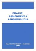 EMA1501 ASSIGNMENT 4 ASNSWERS 2024